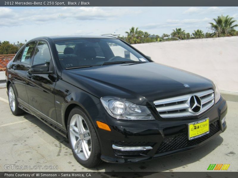 Black / Black 2012 Mercedes-Benz C 250 Sport