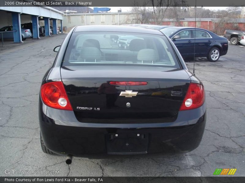 Black / Neutral 2006 Chevrolet Cobalt LS Sedan