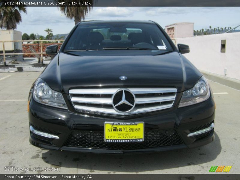 Black / Black 2012 Mercedes-Benz C 250 Sport