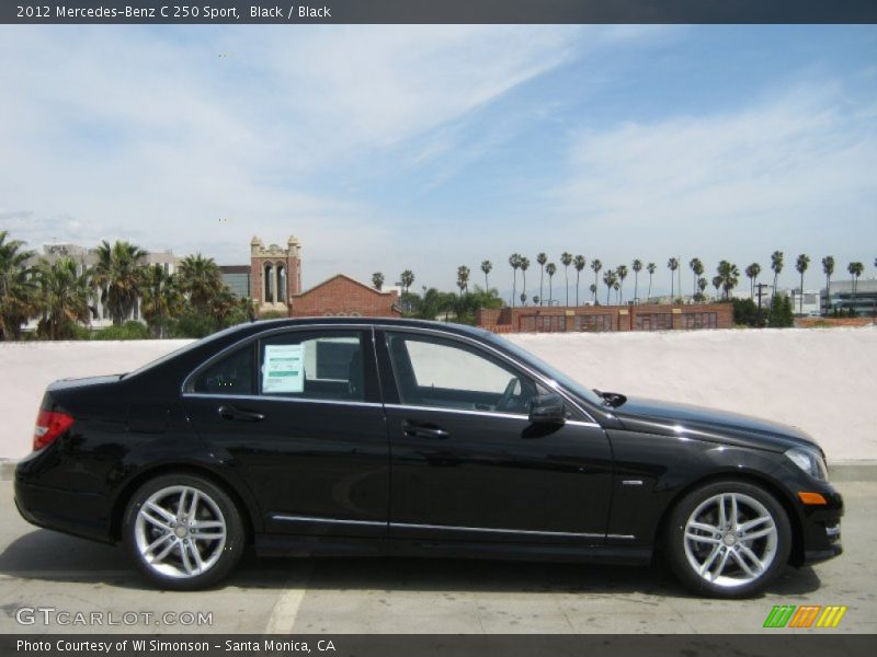 Black / Black 2012 Mercedes-Benz C 250 Sport