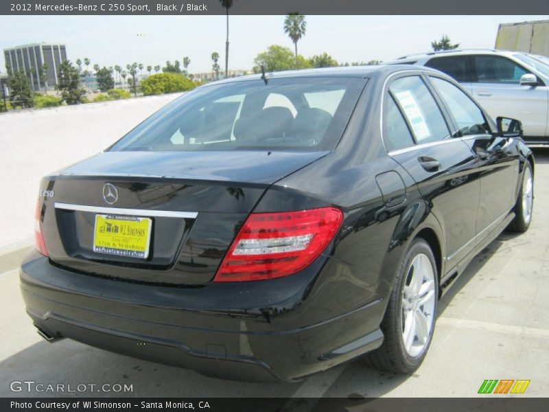Black / Black 2012 Mercedes-Benz C 250 Sport