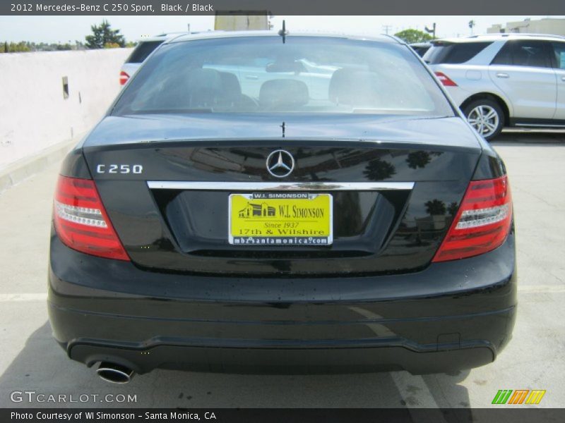 Black / Black 2012 Mercedes-Benz C 250 Sport