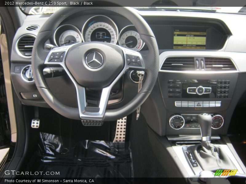 Black / Black 2012 Mercedes-Benz C 250 Sport