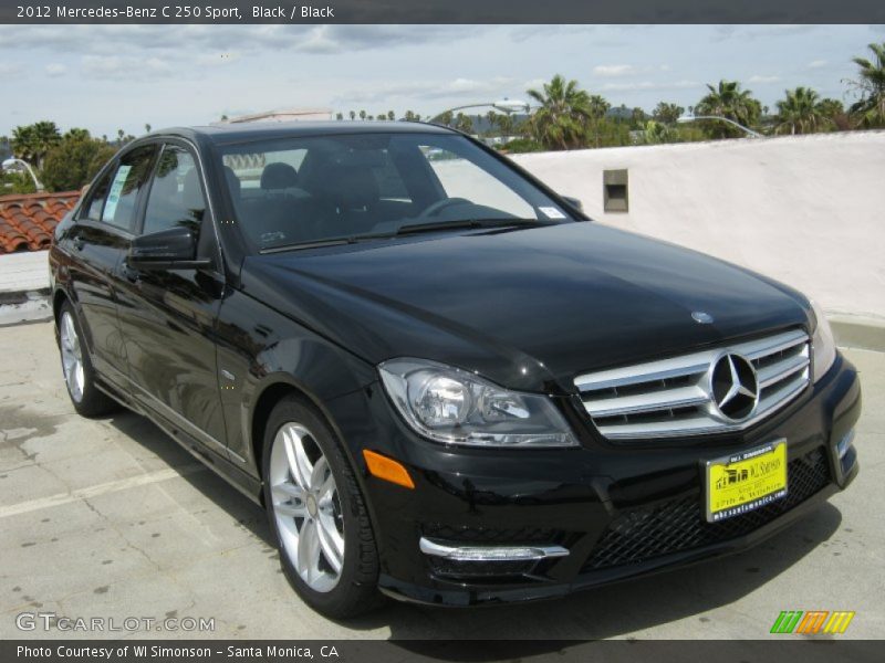 Black / Black 2012 Mercedes-Benz C 250 Sport