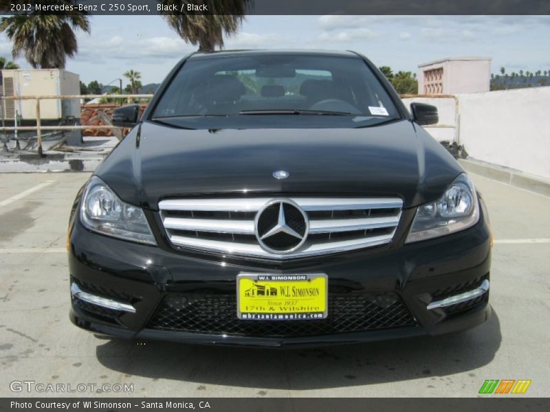 Black / Black 2012 Mercedes-Benz C 250 Sport