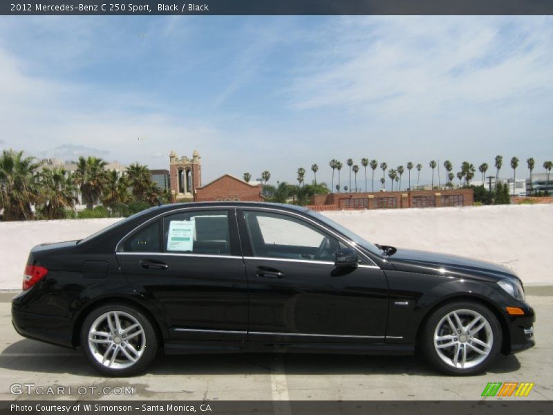 Black / Black 2012 Mercedes-Benz C 250 Sport