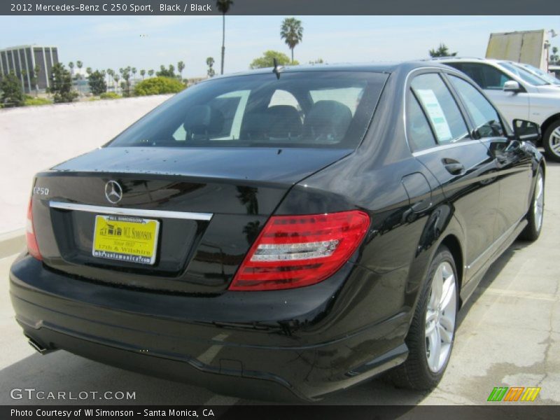 Black / Black 2012 Mercedes-Benz C 250 Sport