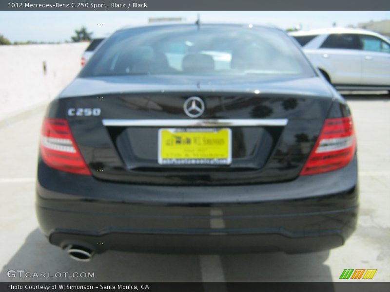 Black / Black 2012 Mercedes-Benz C 250 Sport