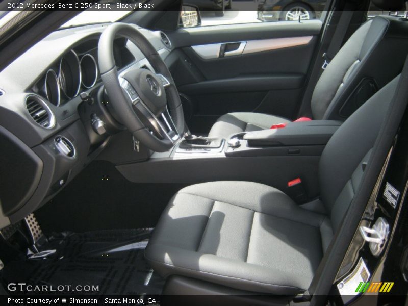 Black / Black 2012 Mercedes-Benz C 250 Sport
