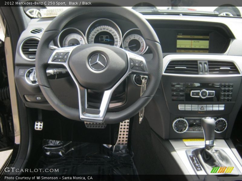 Black / Black 2012 Mercedes-Benz C 250 Sport