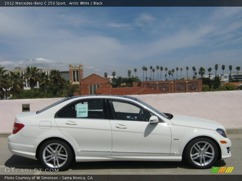 Arctic White / Black 2012 Mercedes-Benz C 250 Sport