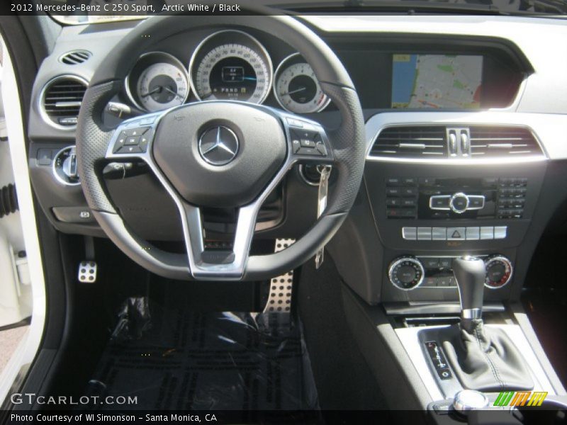 Arctic White / Black 2012 Mercedes-Benz C 250 Sport