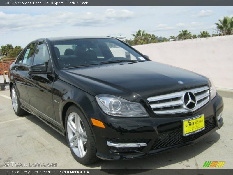 Black / Black 2012 Mercedes-Benz C 250 Sport