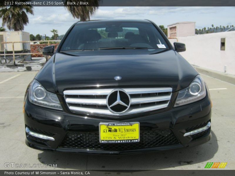 Black / Black 2012 Mercedes-Benz C 250 Sport
