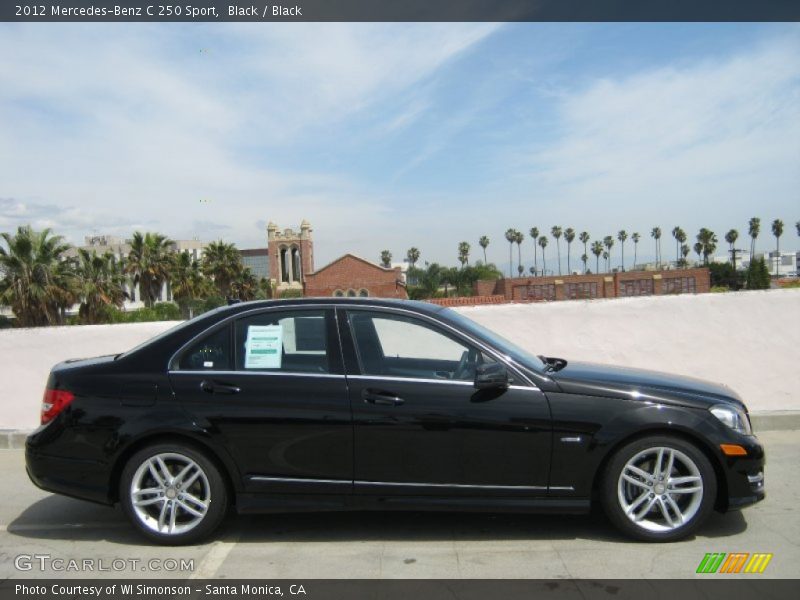 Black / Black 2012 Mercedes-Benz C 250 Sport