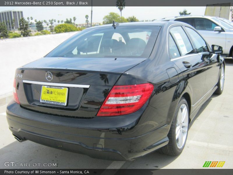Black / Black 2012 Mercedes-Benz C 250 Sport