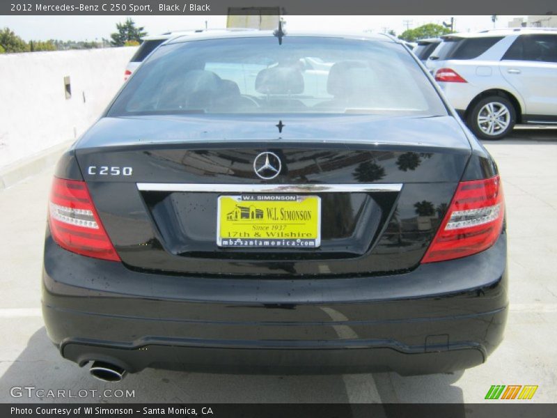 Black / Black 2012 Mercedes-Benz C 250 Sport