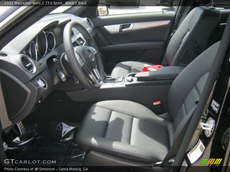 Black / Black 2012 Mercedes-Benz C 250 Sport
