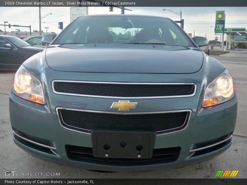 Silver Moss Metallic / Cocoa/Cashmere 2009 Chevrolet Malibu LT Sedan