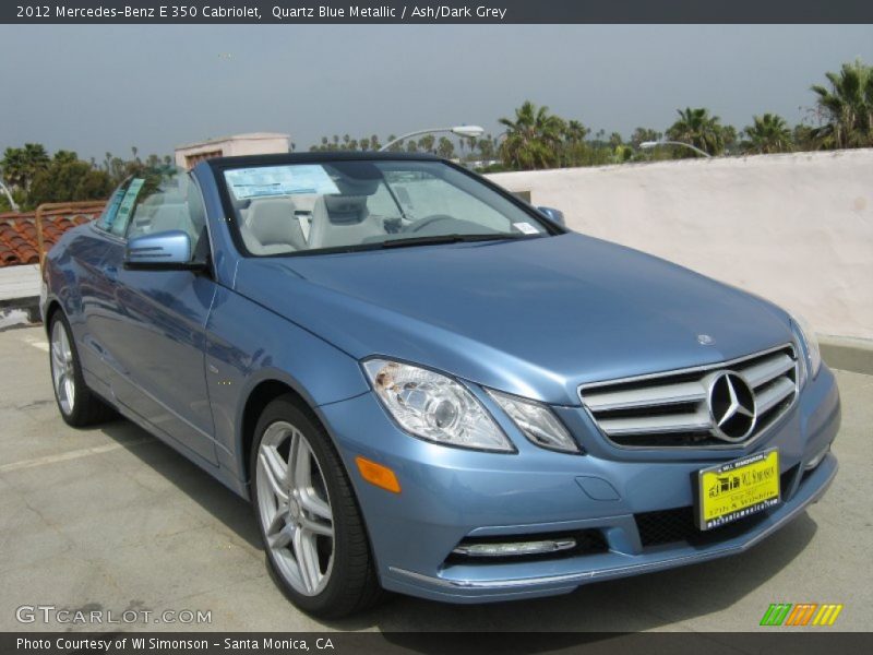 Quartz Blue Metallic / Ash/Dark Grey 2012 Mercedes-Benz E 350 Cabriolet