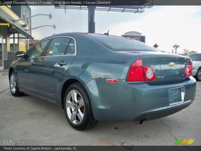 Silver Moss Metallic / Cocoa/Cashmere 2009 Chevrolet Malibu LT Sedan