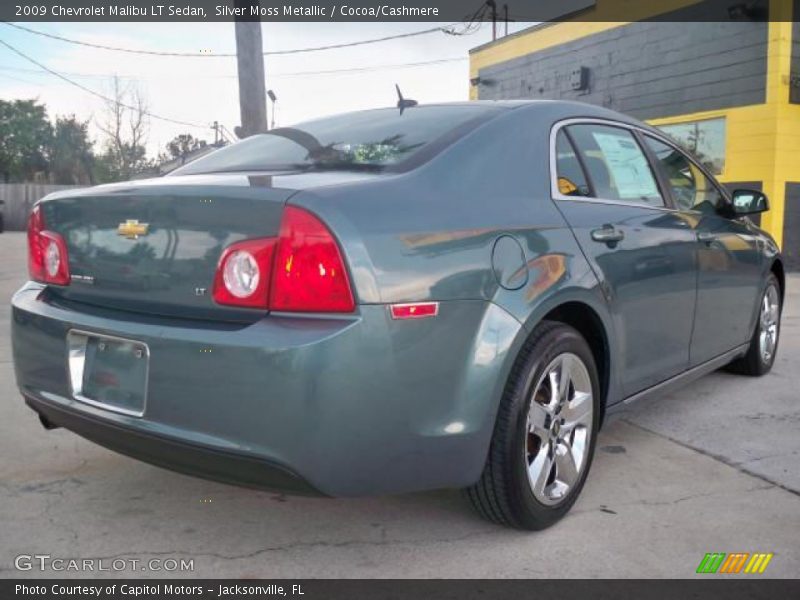 Silver Moss Metallic / Cocoa/Cashmere 2009 Chevrolet Malibu LT Sedan