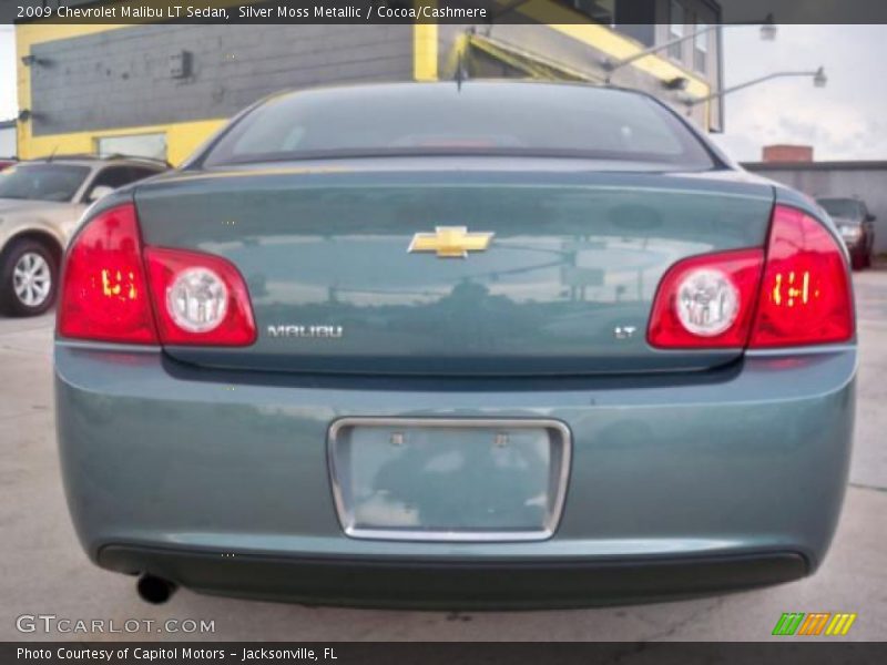 Silver Moss Metallic / Cocoa/Cashmere 2009 Chevrolet Malibu LT Sedan