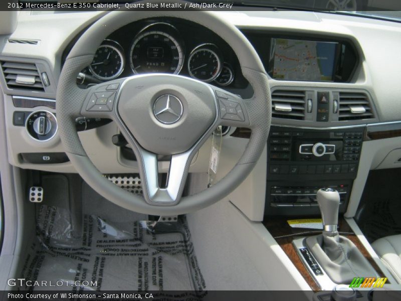 Quartz Blue Metallic / Ash/Dark Grey 2012 Mercedes-Benz E 350 Cabriolet