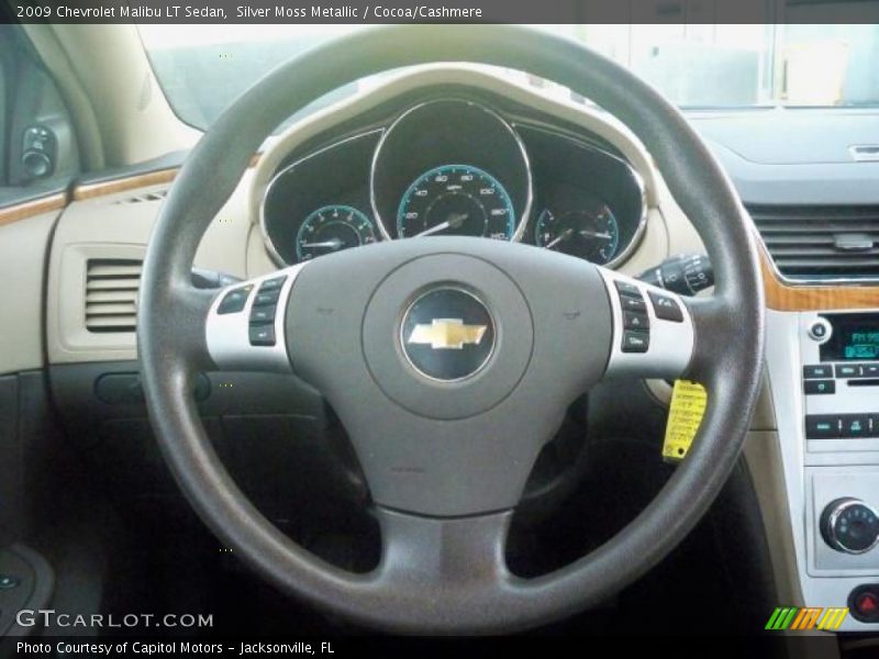 Silver Moss Metallic / Cocoa/Cashmere 2009 Chevrolet Malibu LT Sedan