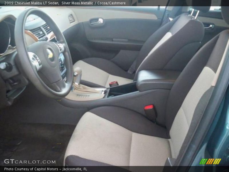 Silver Moss Metallic / Cocoa/Cashmere 2009 Chevrolet Malibu LT Sedan