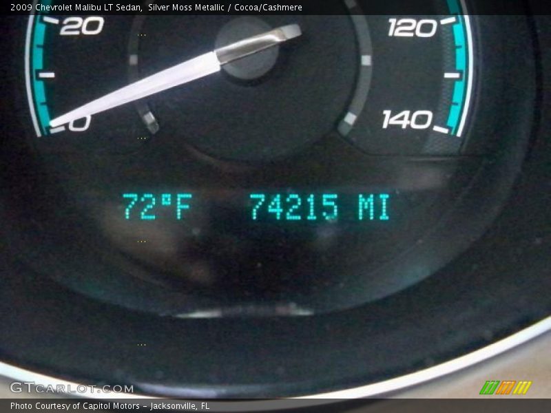 Silver Moss Metallic / Cocoa/Cashmere 2009 Chevrolet Malibu LT Sedan