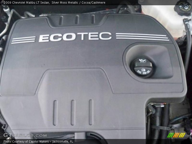 Silver Moss Metallic / Cocoa/Cashmere 2009 Chevrolet Malibu LT Sedan