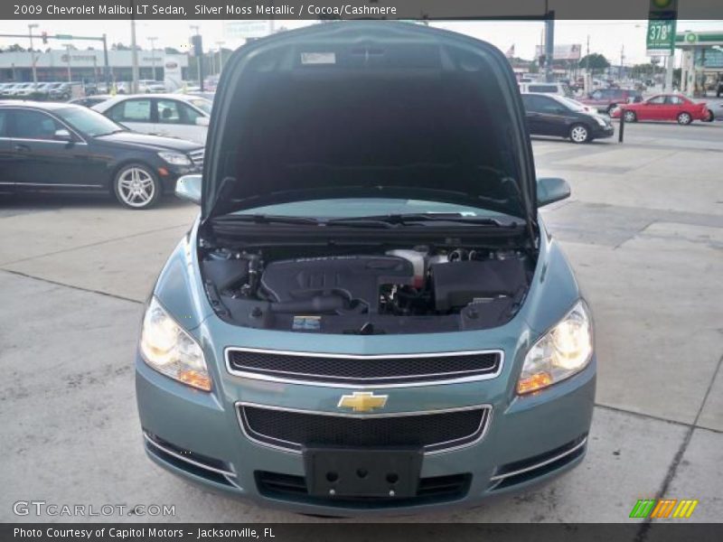 Silver Moss Metallic / Cocoa/Cashmere 2009 Chevrolet Malibu LT Sedan