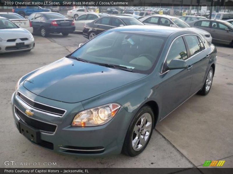 Silver Moss Metallic / Cocoa/Cashmere 2009 Chevrolet Malibu LT Sedan