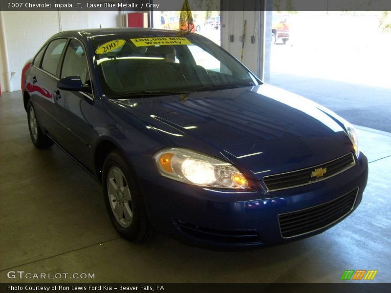 Laser Blue Metallic / Gray 2007 Chevrolet Impala LT