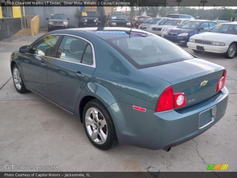 Silver Moss Metallic / Cocoa/Cashmere 2009 Chevrolet Malibu LT Sedan