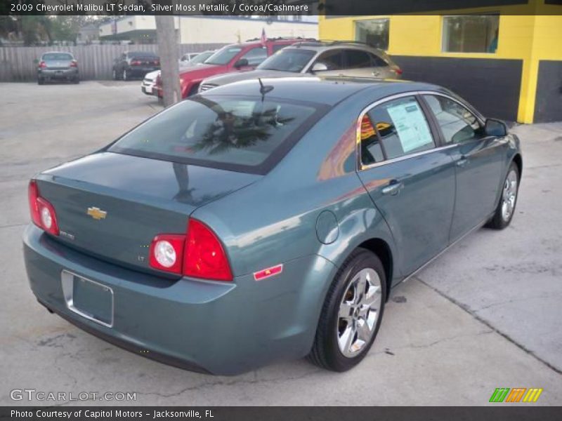 Silver Moss Metallic / Cocoa/Cashmere 2009 Chevrolet Malibu LT Sedan