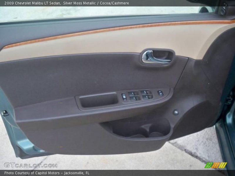 Silver Moss Metallic / Cocoa/Cashmere 2009 Chevrolet Malibu LT Sedan