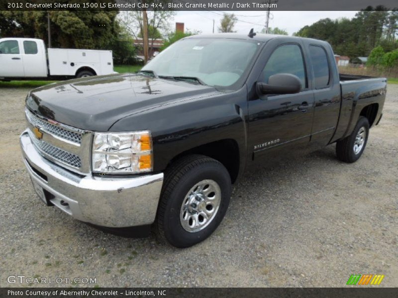 Black Granite Metallic / Dark Titanium 2012 Chevrolet Silverado 1500 LS Extended Cab 4x4