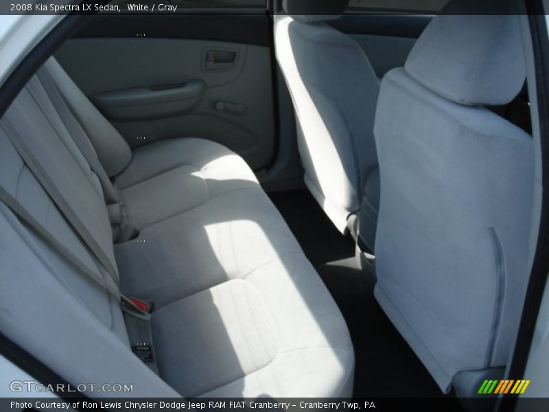 White / Gray 2008 Kia Spectra LX Sedan