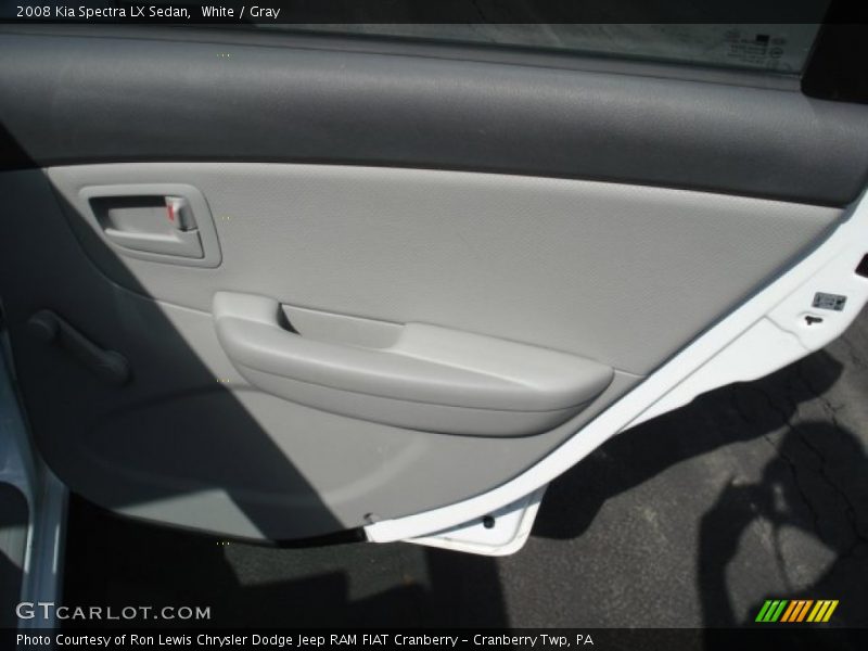 White / Gray 2008 Kia Spectra LX Sedan