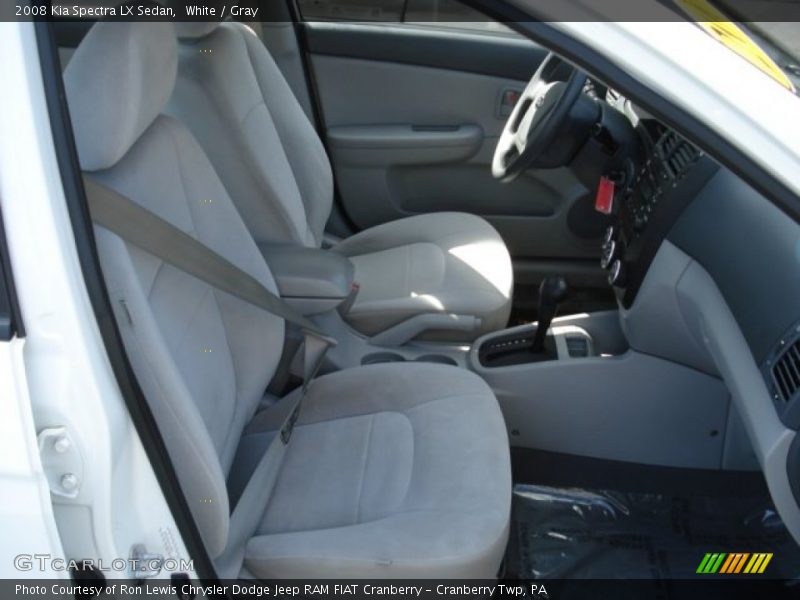White / Gray 2008 Kia Spectra LX Sedan