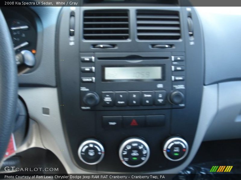 White / Gray 2008 Kia Spectra LX Sedan