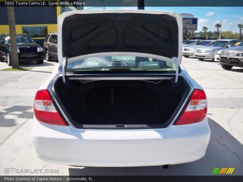 Super White / Taupe 2003 Toyota Camry LE