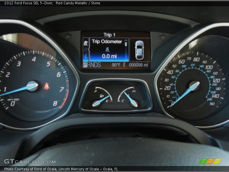 Red Candy Metallic / Stone 2012 Ford Focus SEL 5-Door