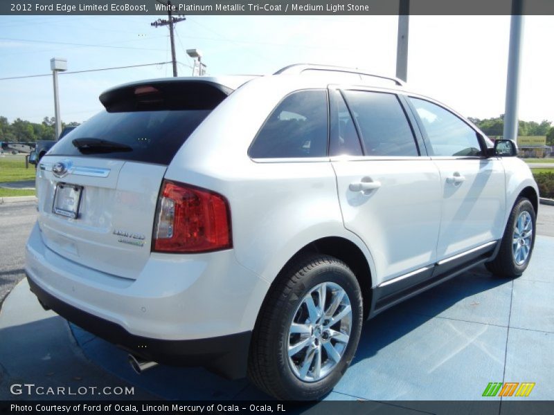 White Platinum Metallic Tri-Coat / Medium Light Stone 2012 Ford Edge Limited EcoBoost