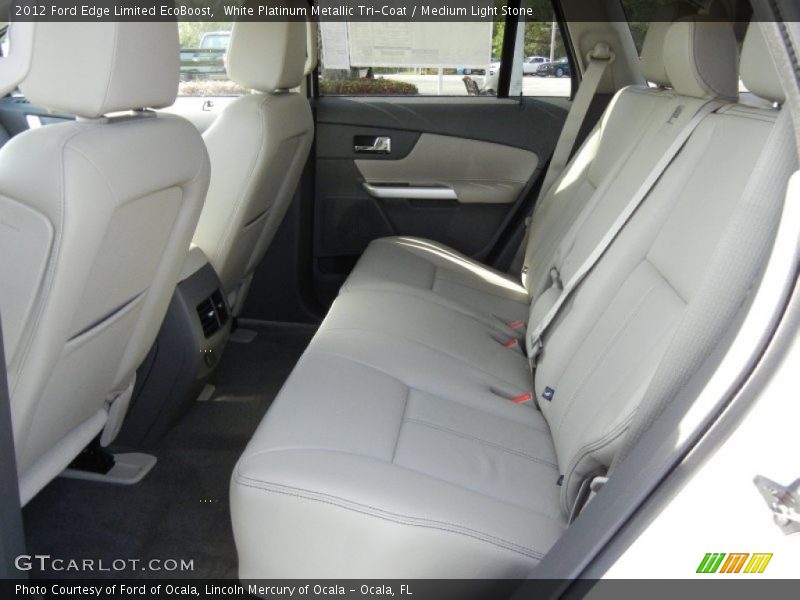 White Platinum Metallic Tri-Coat / Medium Light Stone 2012 Ford Edge Limited EcoBoost