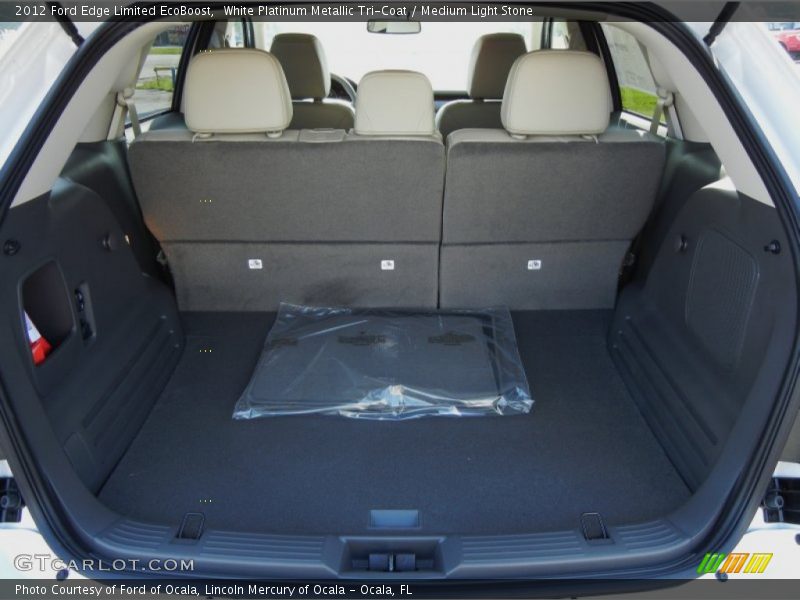 White Platinum Metallic Tri-Coat / Medium Light Stone 2012 Ford Edge Limited EcoBoost