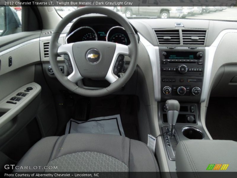 Twilight Blue Metallic / Dark Gray/Light Gray 2012 Chevrolet Traverse LT