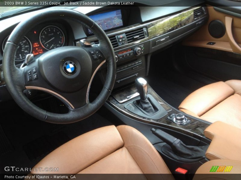 Jet Black / Saddle Brown Dakota Leather 2009 BMW 3 Series 335i Coupe